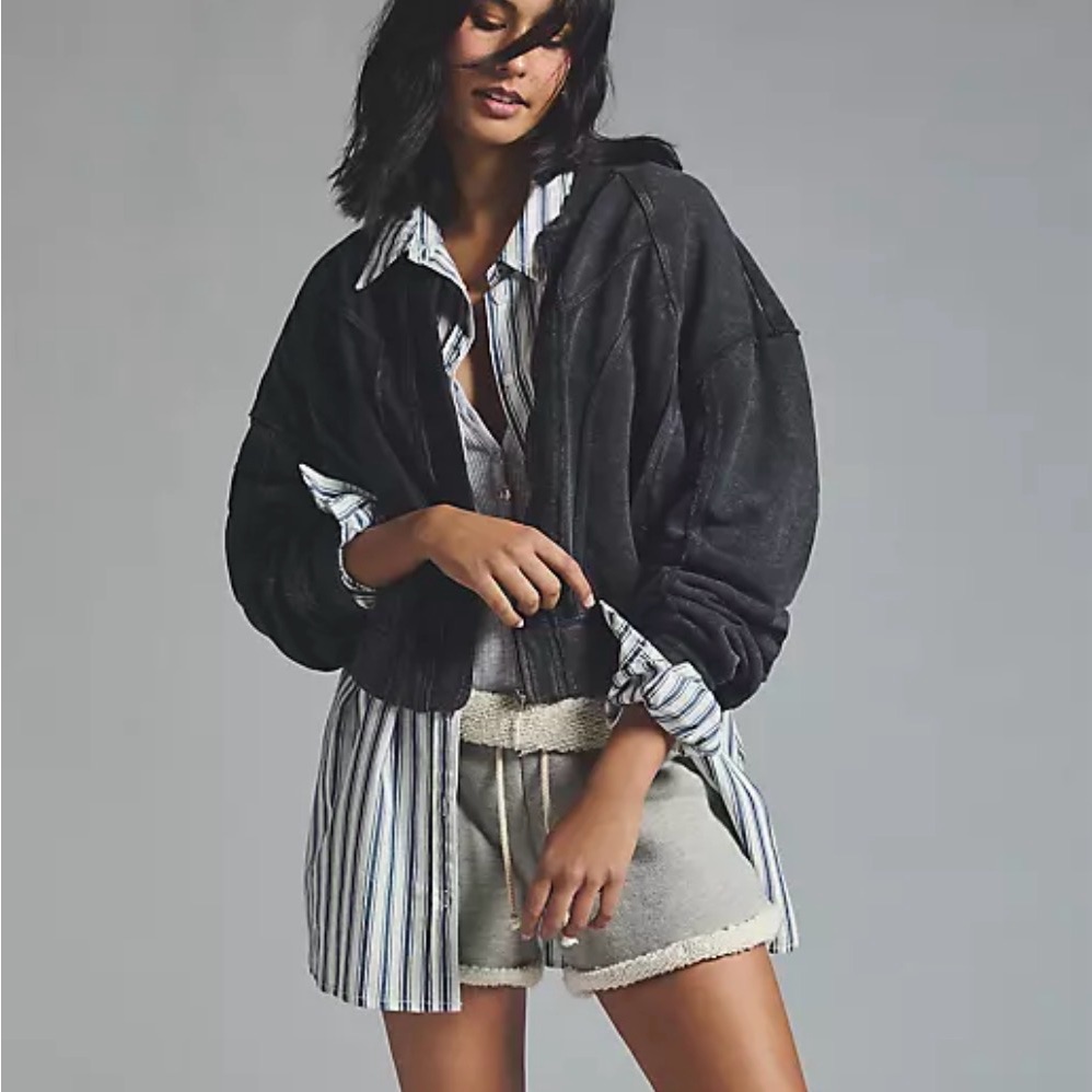 Daily Practice By Anthropologie Cargo Bomber Jacket In Black Size Xs